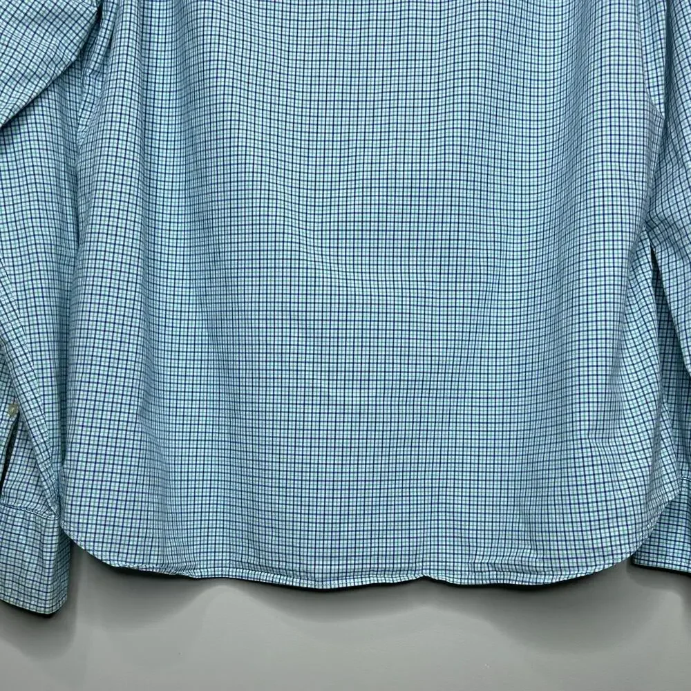 Tailored by J.Crew Checked Button Down Shirt Size XL Slim Fit 100% Cotton Preppy